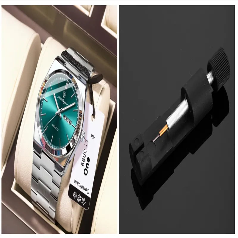 The Aqua Prestige Men's Slim Quartz Watch | Evarisluxe
