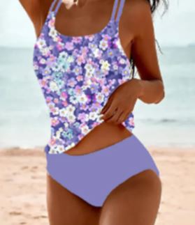 Sexy Print High Waist Bikini 2 Piece Set