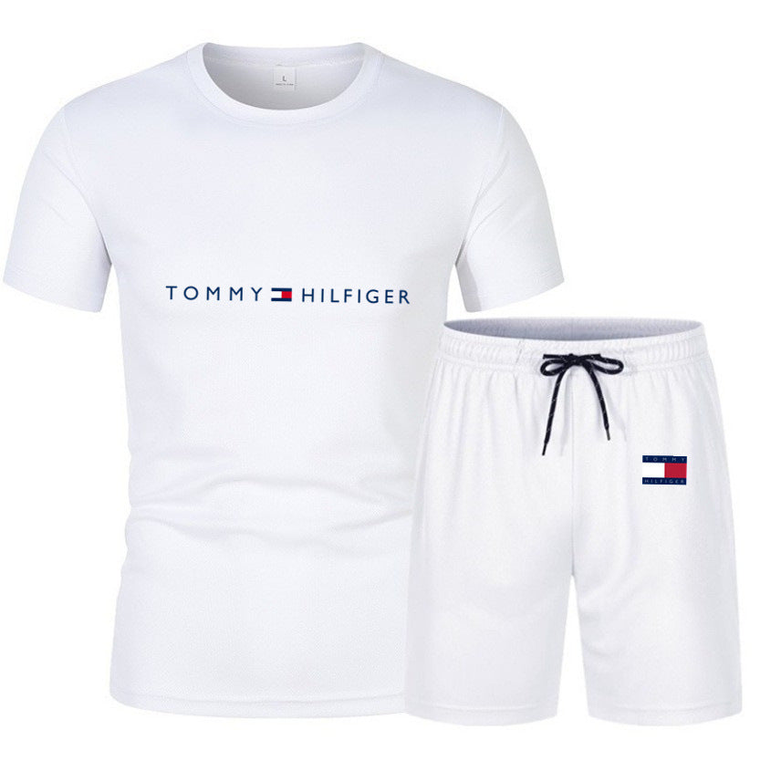 Men's Sports Set: Mesh T-Shirt & Shorts for Training