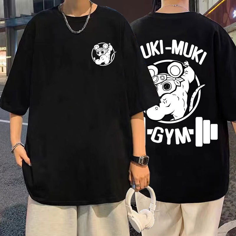 Ninja Muscle Mouse Anime Summer Casual Short Sleeve