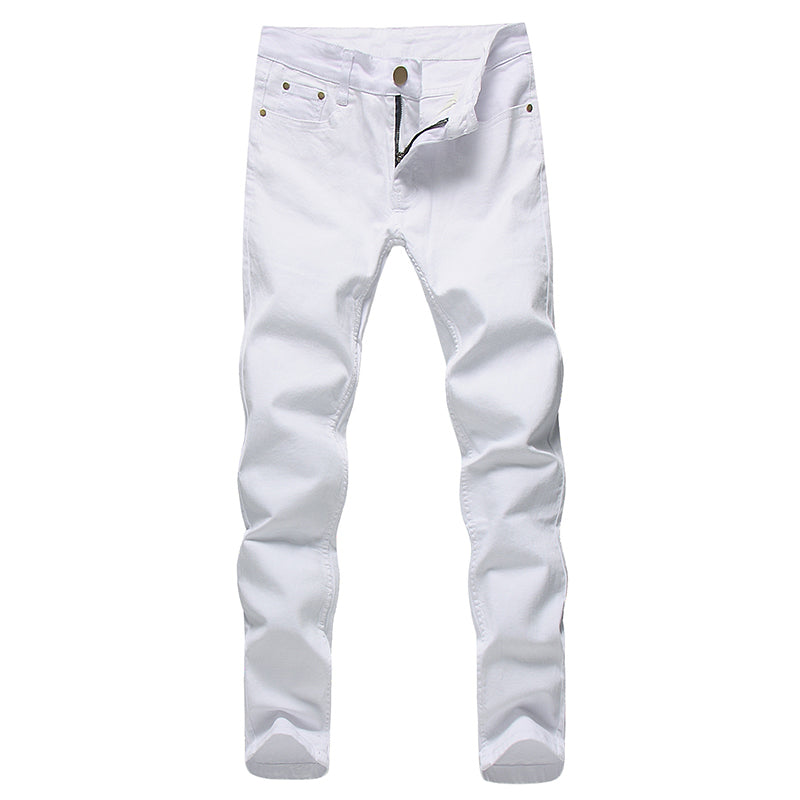 Men's Slim Fit White Pants