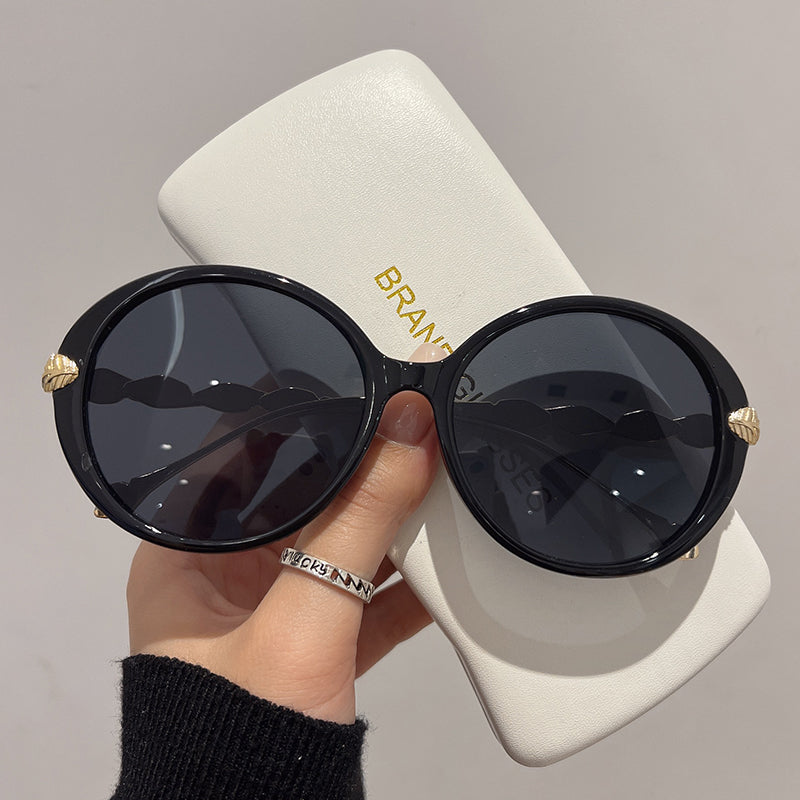 Vintage Round Frame Gradient Sunglasses for Women