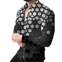 2021 Spring/Summer 3D Printed Men's Polo Shirt