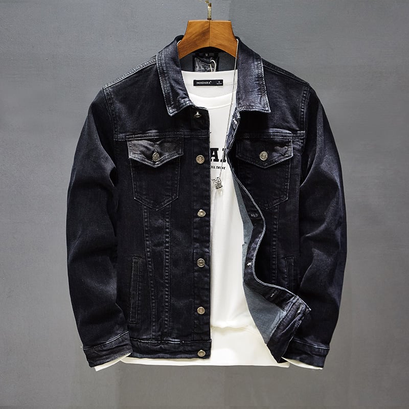 Men's Black Casual Workwear Jacket