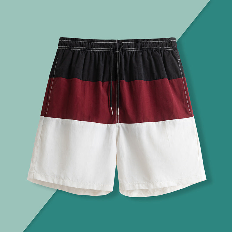 Clash Color Quick-Dry Loose Beach Pants for Men