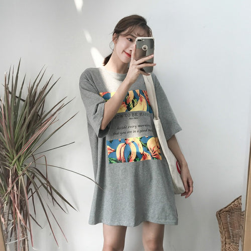 Basic Layering Shirt with Banana Print T-Shirt