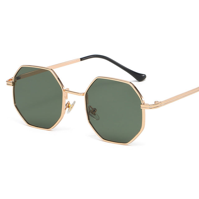 Vintage Polygon Metal Sunglasses for Men and Women