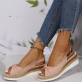 2023 Summer Plus Size Bow Wedge Casual Sandals for Women
