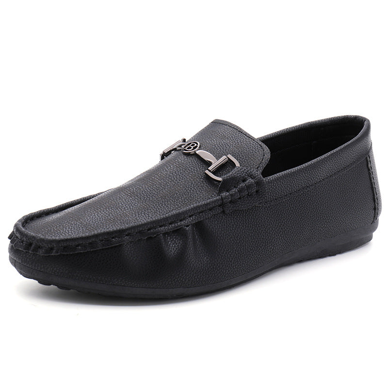 Men's Casual Patent Leather Loafers - Stylish Slip-Ons