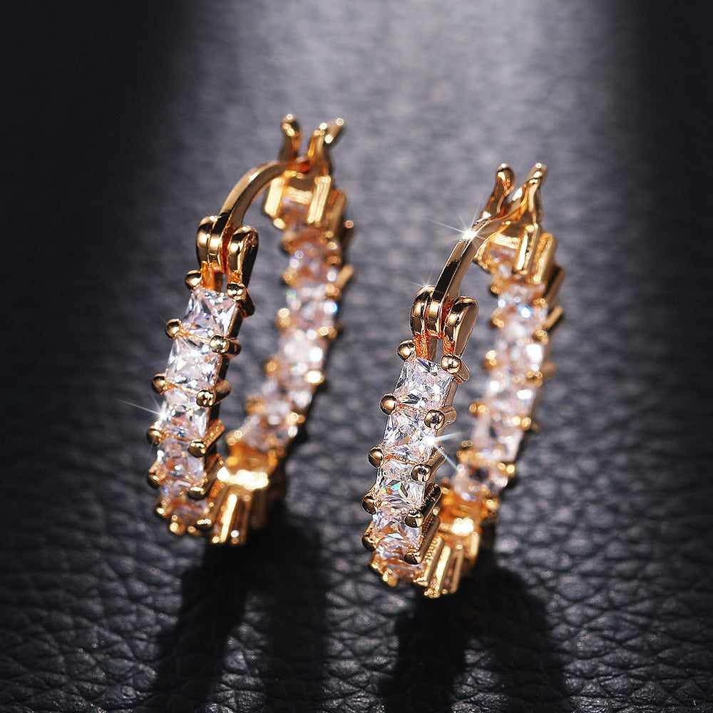 Evarisluxe Zirconia Hoop Earrings