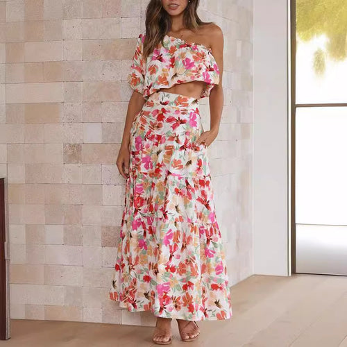 2023 Summer Women's Fashion Floral Two-Piece Set