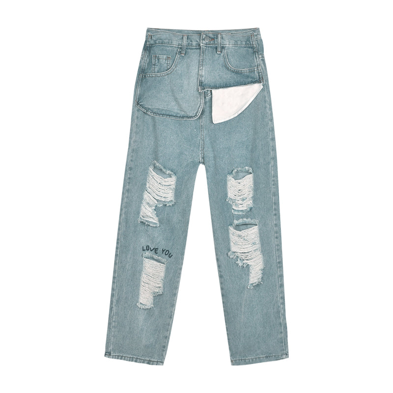 High-Waisted Ripped Dad Jeans for Women (Summer)