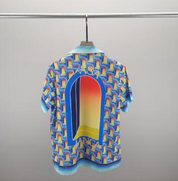 Men's Summer Shirt Set with Printed Beach Shorts