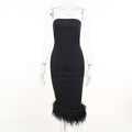 JY22203 Summer Feather Bodycon Dress for Women 2023