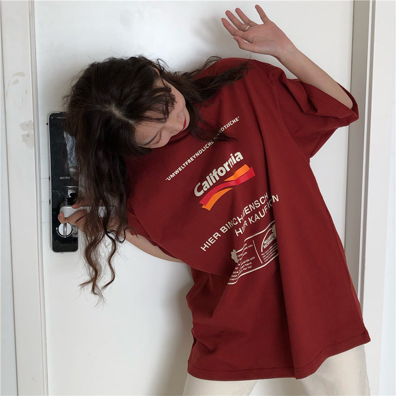 Korean Style Loose Spring Summer Casual T-Shirt for Women