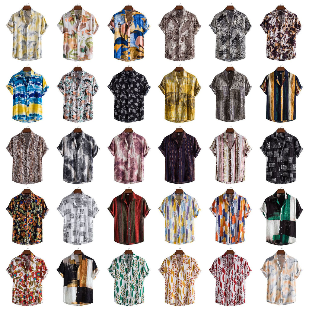 Men's Casual Short Sleeve Floral Shirt - Summer 2024