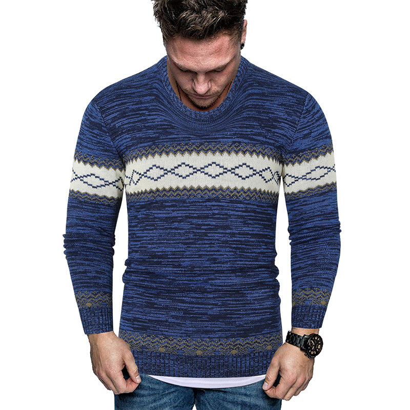 Casual Round Neck Knitted Pullover Sweater