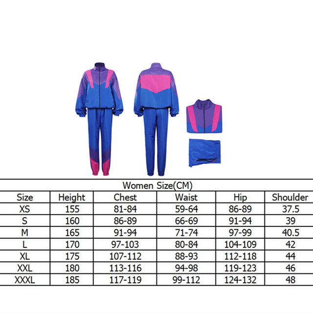 80s 90s Vintage Colorful Jacket for Women Cosplay Outfit