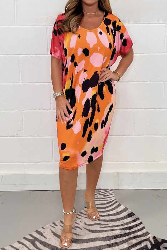 2023 Summer Plus Size Floral Casual Dress for Women