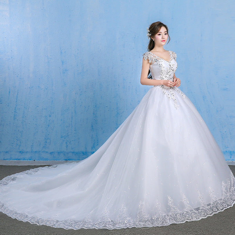 Evarisluxe Étoile Bridal Rhinestone Wedding Gown
