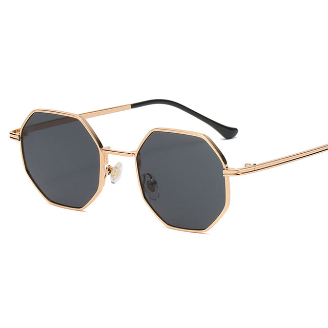 Vintage Polygon Metal Sunglasses for Men and Women