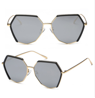 Trendy Irregular Metal Polarized Sunglasses for Men and Women
