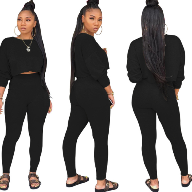 Thick Hoodie Pocket Casual Two-Piece Set