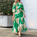2023 Spring Summer Belted Dress with Lantern Sleeves
