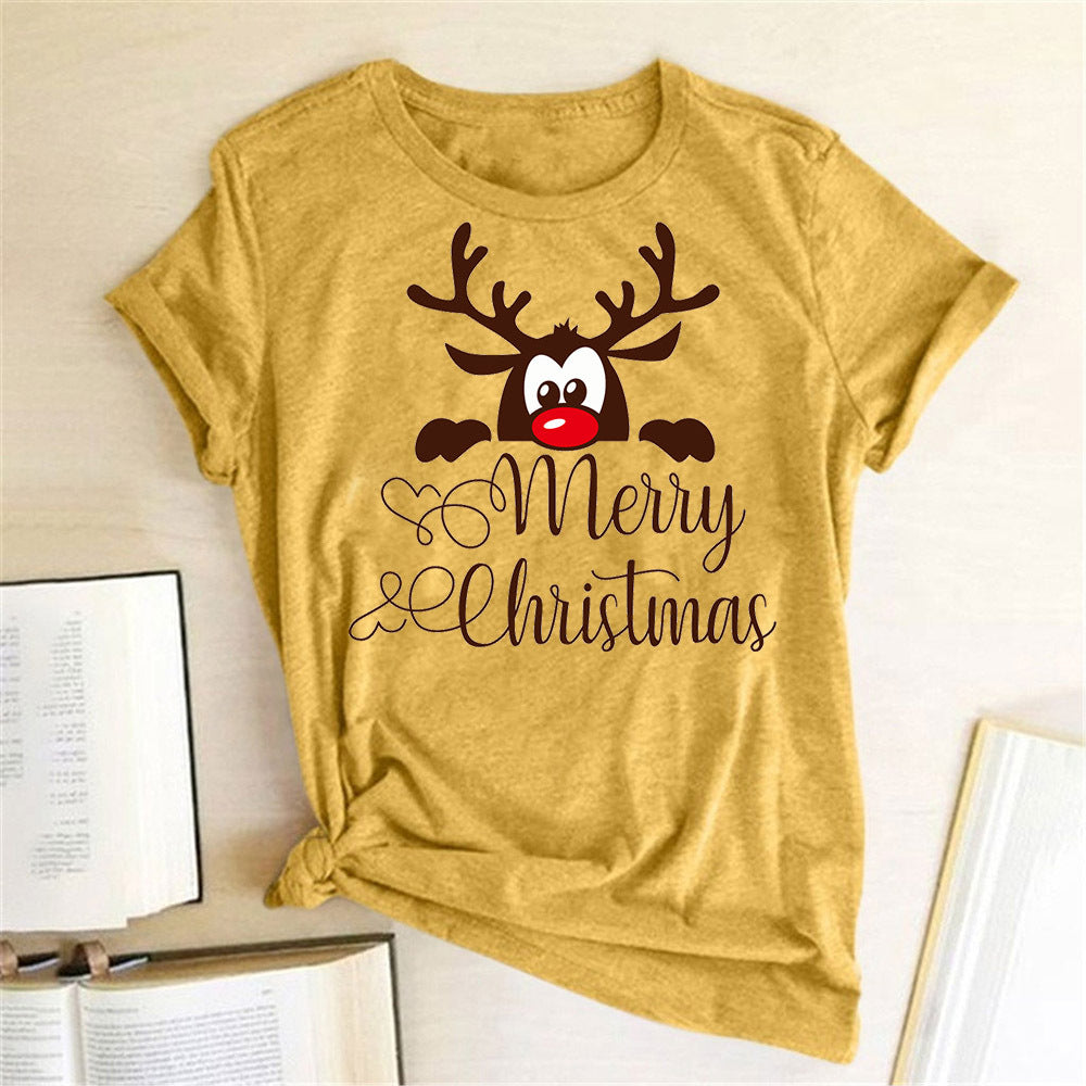 Summer Black Loose Fit Cotton T-Shirt for Women