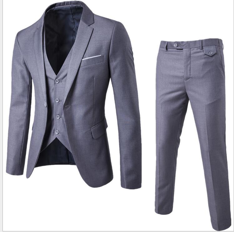 2018 Spring Men's Suit Set for Weddings (Three Pieces)