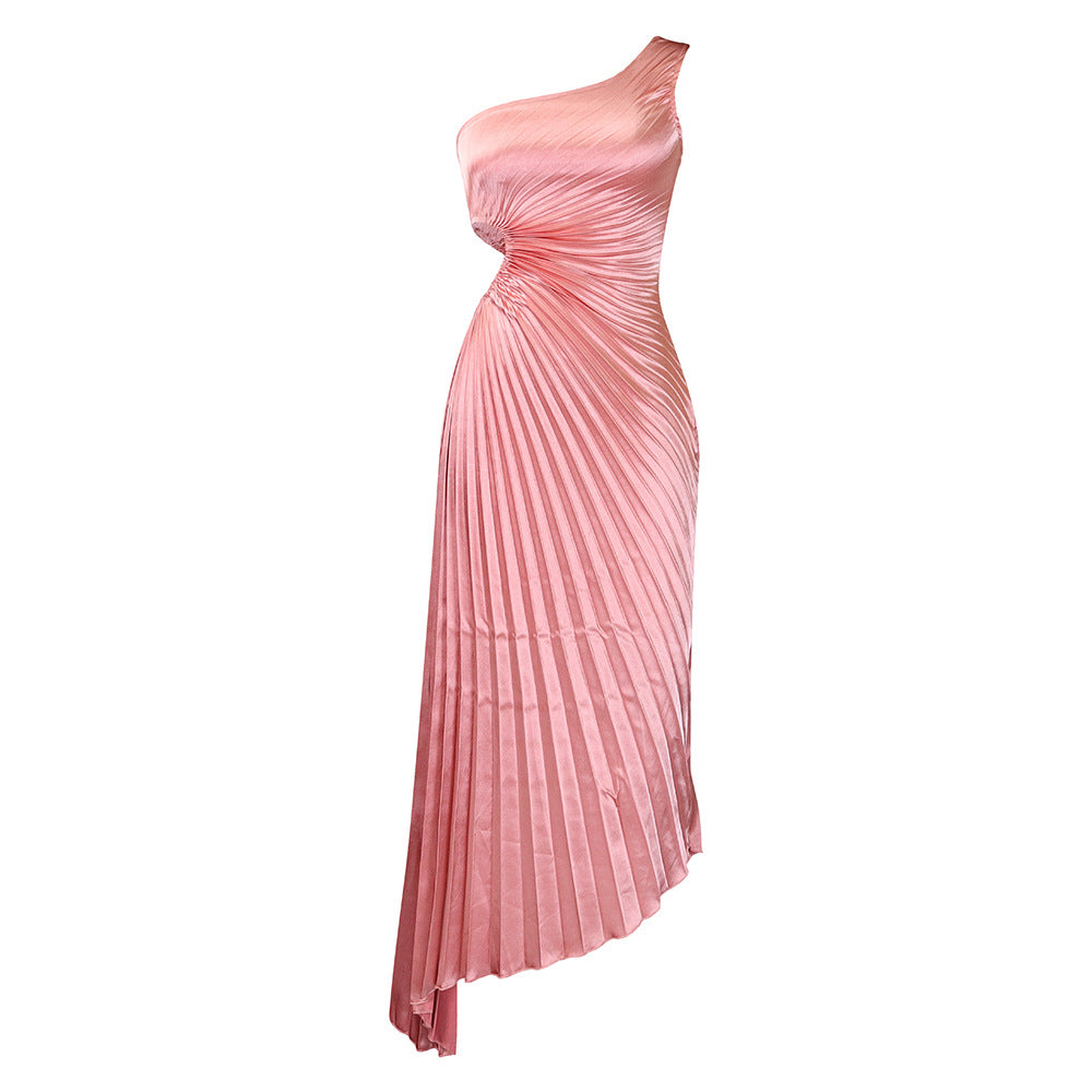 D3231 Summer Slim Fit One-Shoulder Dress for Women