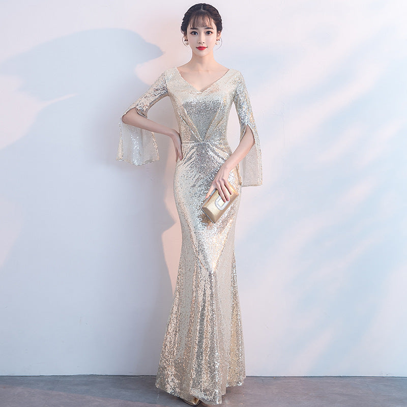 Evarisluxe Sequin Mermaid Gala Evening Gown
