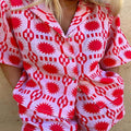 Women's Polo Collar Two-Piece Set (One Set)