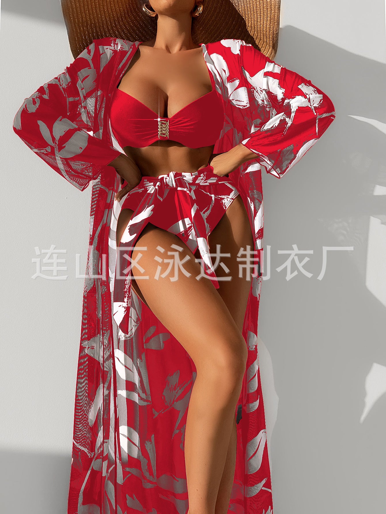 2023 Women's 3-Piece Long Sleeve Swimwear Set