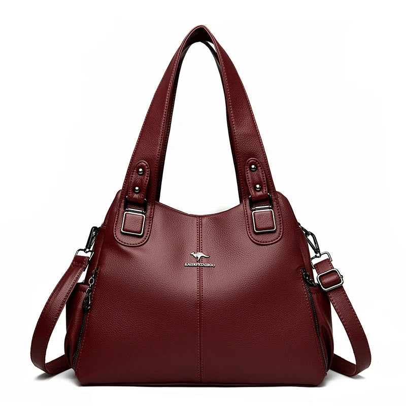 Evarisluxe Vintage PU Leather Large Tote Bag