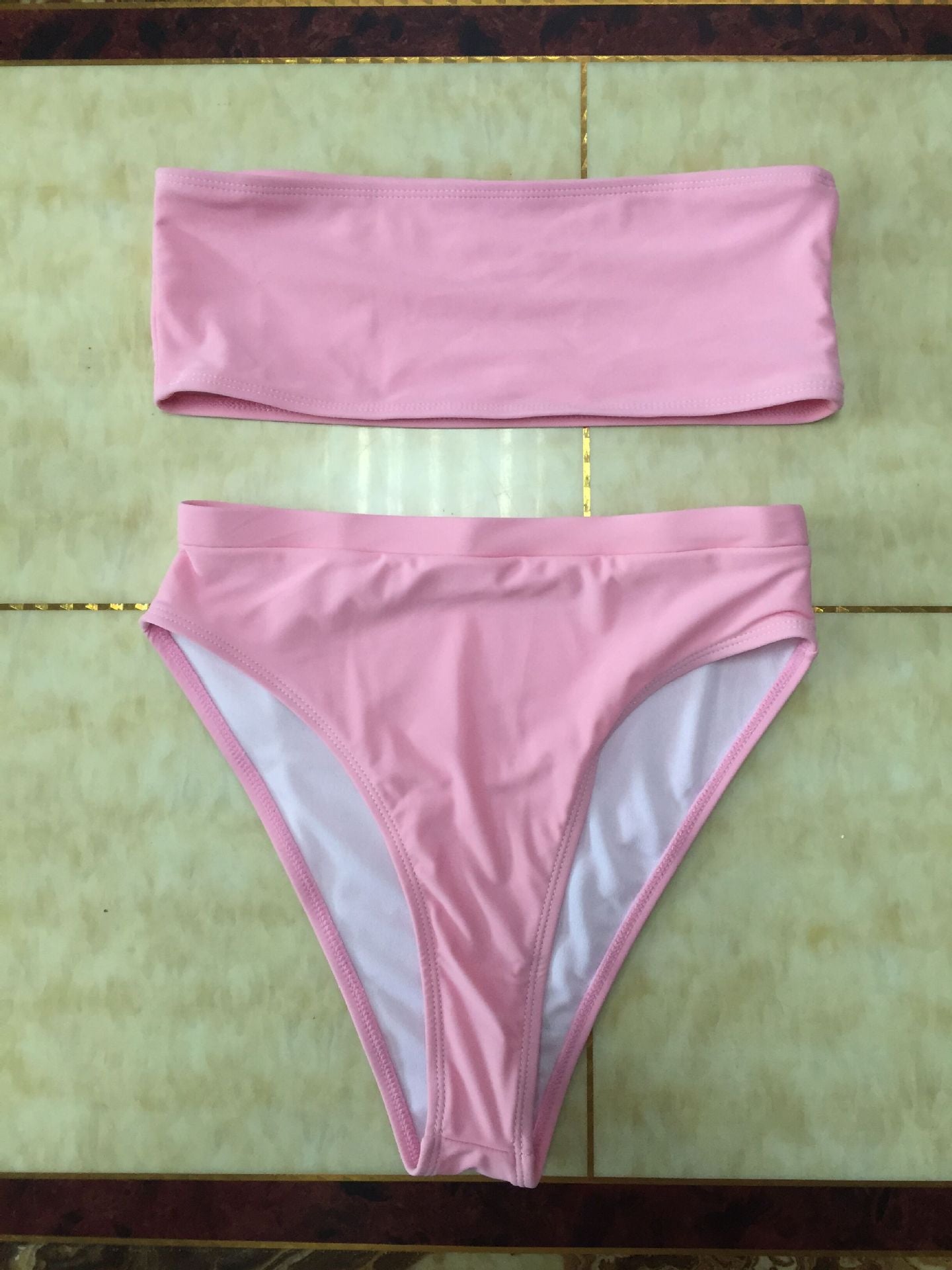 Sexy Strapless Two-Piece Bikini Swimwear Set
