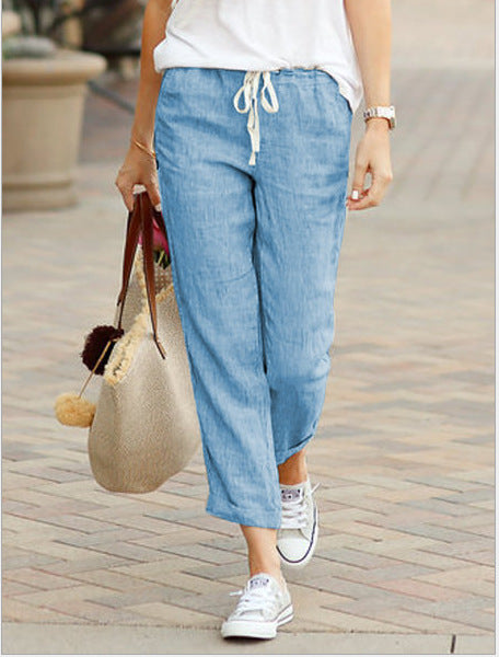 2023 Summer Urban Casual Cotton Pants for Women