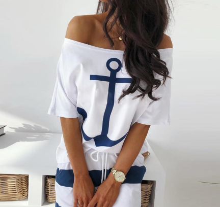 Printed Set, Anchor Set, Stripe Set, Two-Piece Set