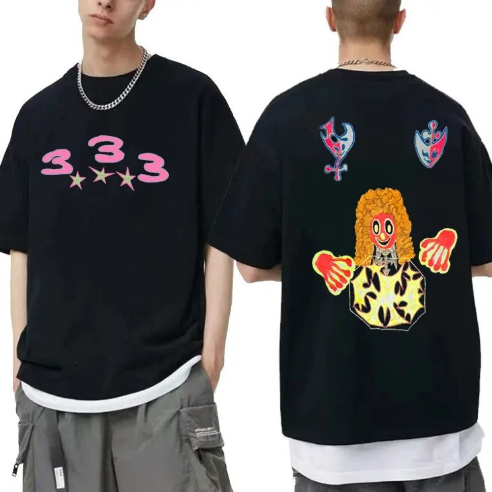 Bladee 333 Hip Hop Trend Cotton T-Shirt for Men & Women