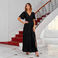 The Celeste V-Neck Strap Dress | Evarisluxe