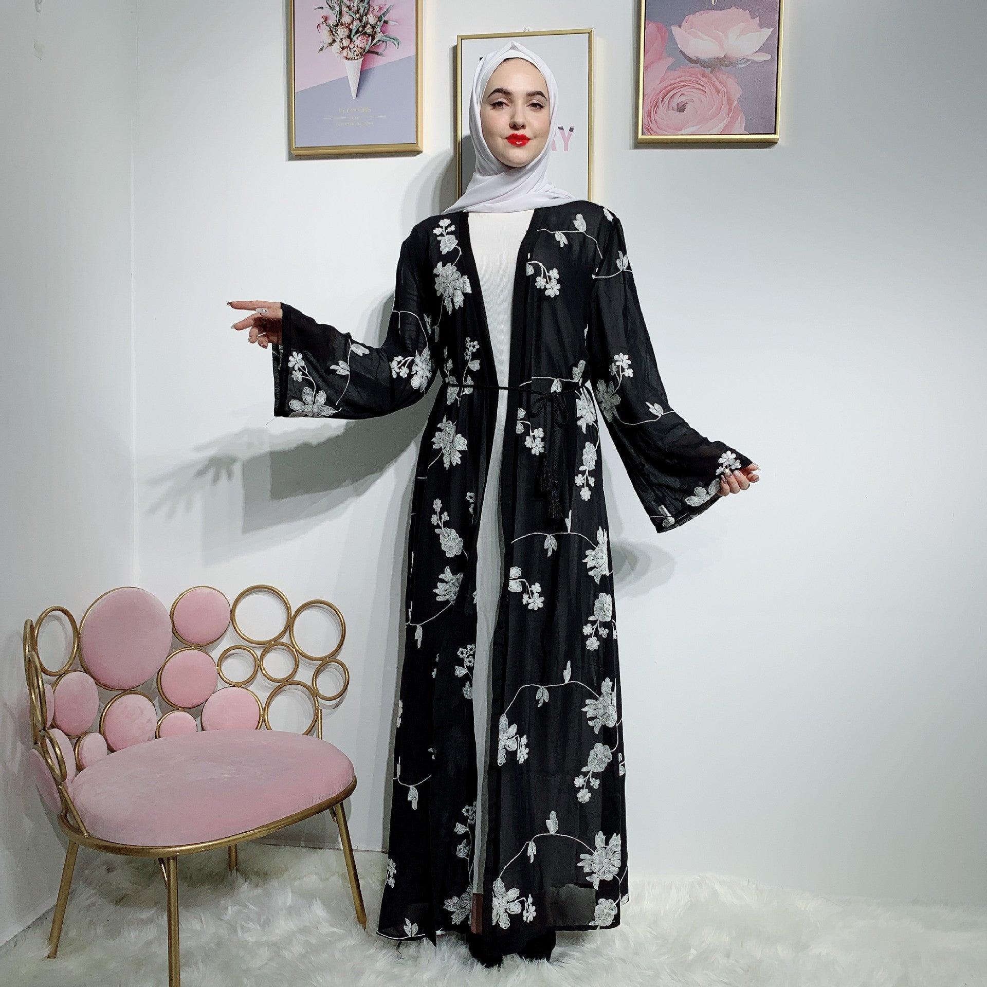 The Robe Imprimée Printed Modest Robe | Evarisluxe