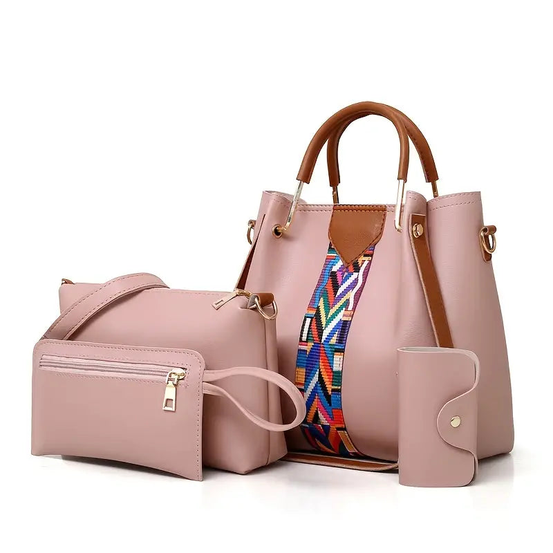 Fashionable Four-Piece Purse Set for Women
