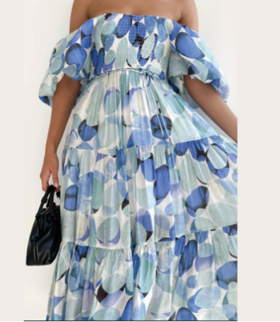 Summer Floral One-Shoulder Slimming Dress for Women