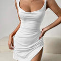 Casual Sleeveless Ruched Hem Dress for Spring & Summer