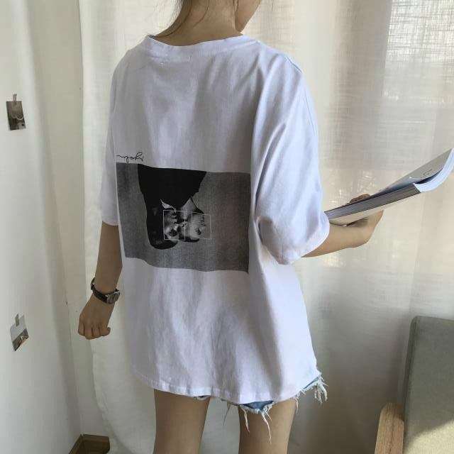 Casual Summer T-Shirt for Women with Character Print