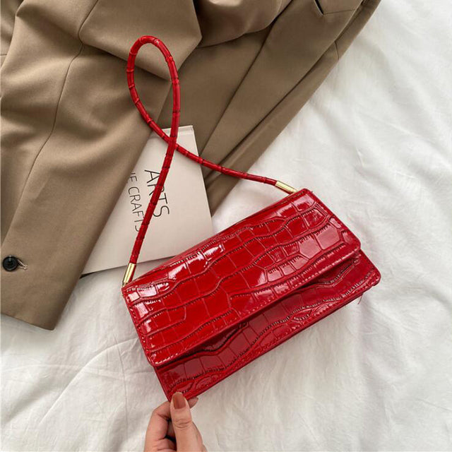 Evarisluxe Stone Pattern Structured Shoulder Bag