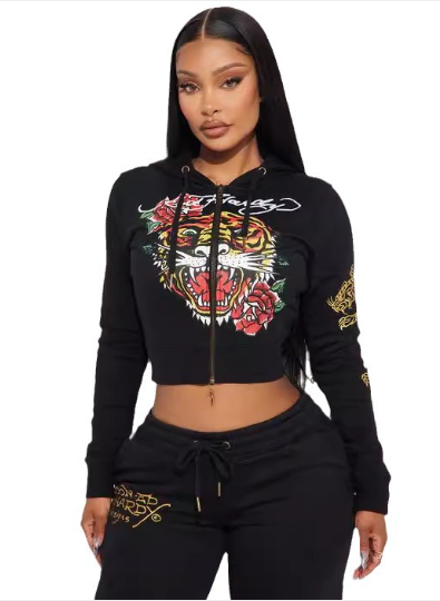 Painted Zipper Two-Piece Set