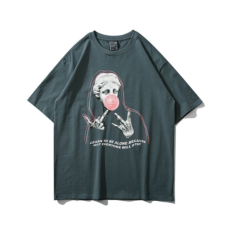 Dark Style Graphic Print Couple T-Shirt for Men and Women