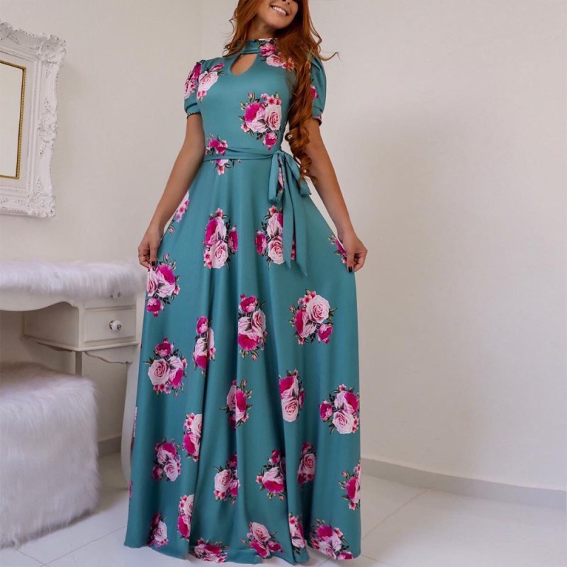 Evarisluxe Floral Maxi Dress
