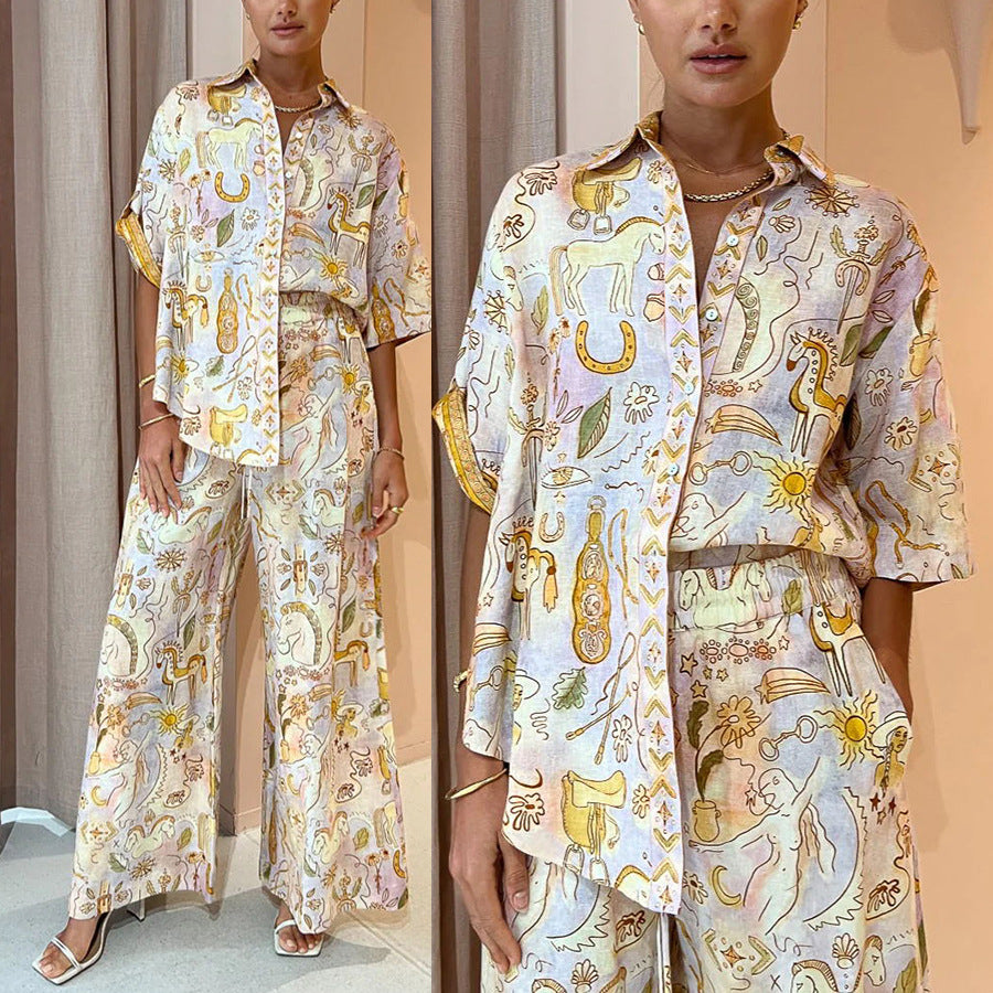 2023 Spring Summer Casual Pocket Two-Piece Set